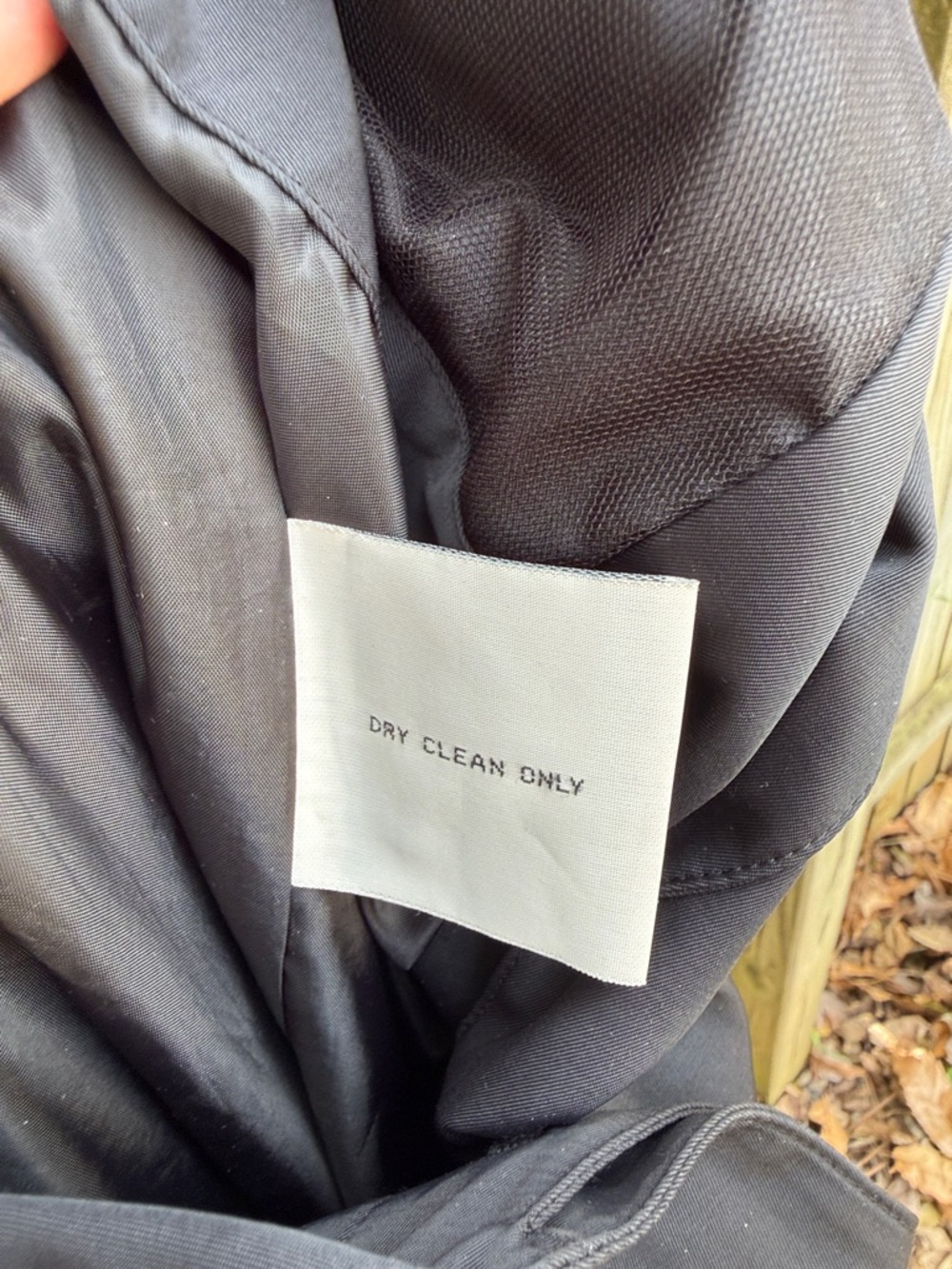 Anne Klein 2 Black Trench Coat cotton blend belted collar pockets academia 14 - Picture 10 of 11